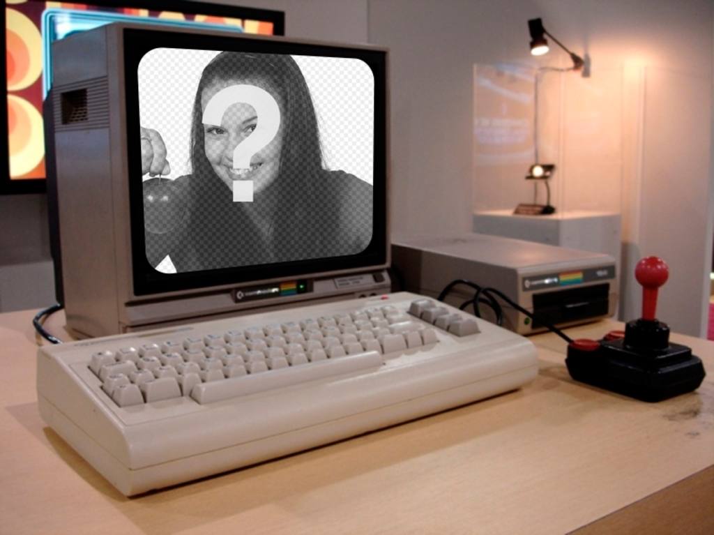 Collage avec un Commodore 64 et un levier à main. ..