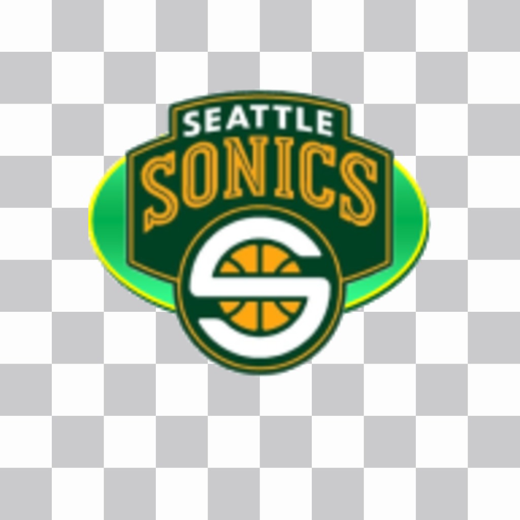 Autocollant avec le logo des Seattle Supersonics. ..