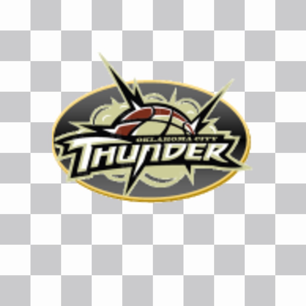 Autocollant avec le logo de lOklahoma City Thunder. ..