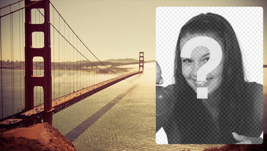 Carte postale avec le Golden Gate Bridge ..