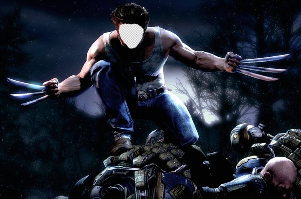 Photomontage de Wolverine attaque où vous pouvez ajouter votre ..