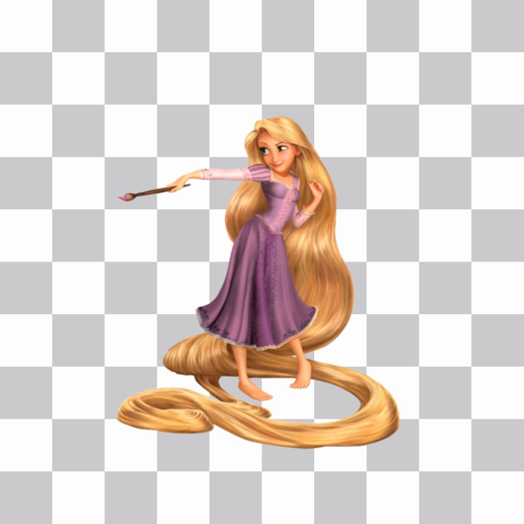 Autocollant pour insérer la princesse Rapunzel sur vos photos ..
