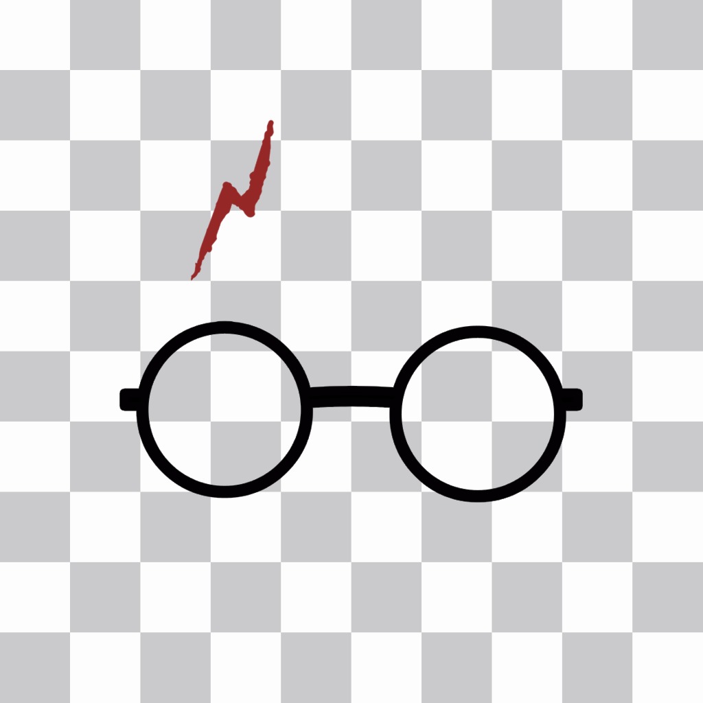 Autocollant avec les lunettes de Harry Potter et cicatrice ..