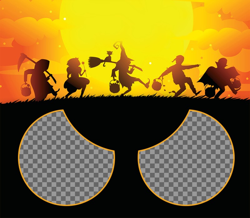 Photomontage Halloween pour deux photos ..