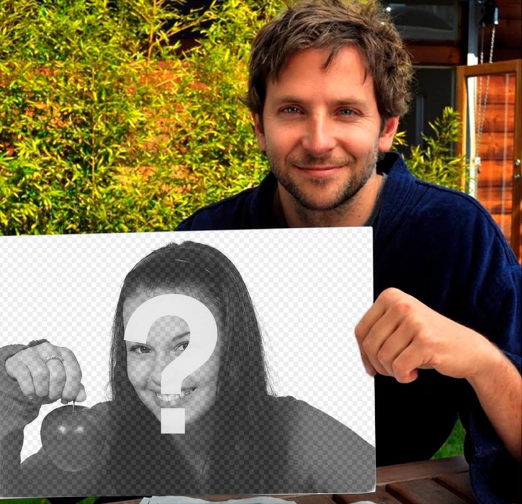 Mettez votre image dans ce cadre tenu par Bradley Cooper. ..