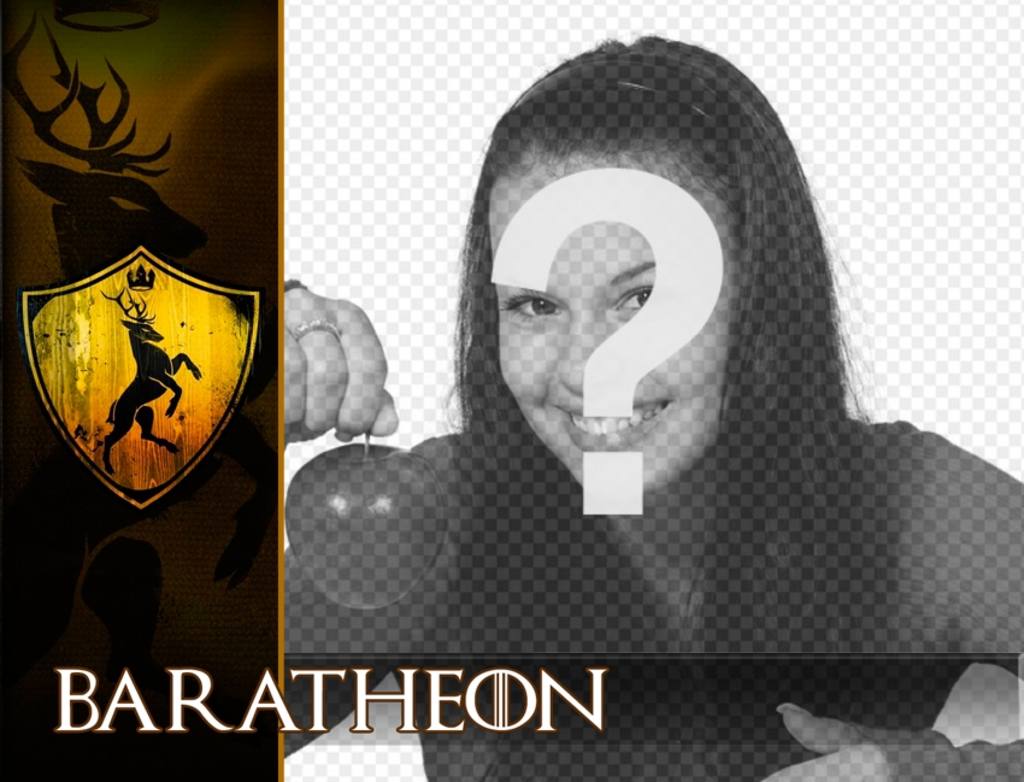 Photomontage avec le bouclier de la maison Baratheon ..