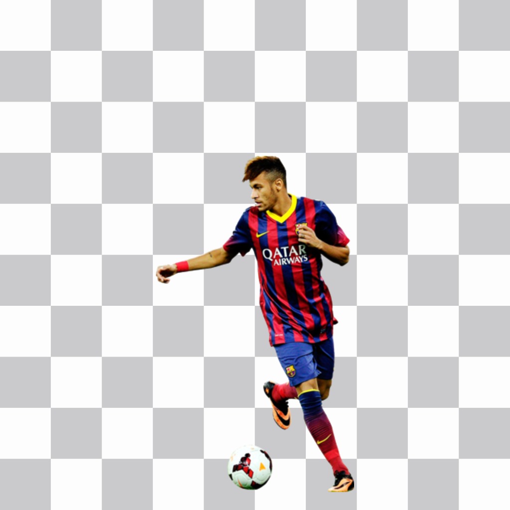 Autocollant avec le joueur de football du FC Barcelone Neymar pour votre photo ..