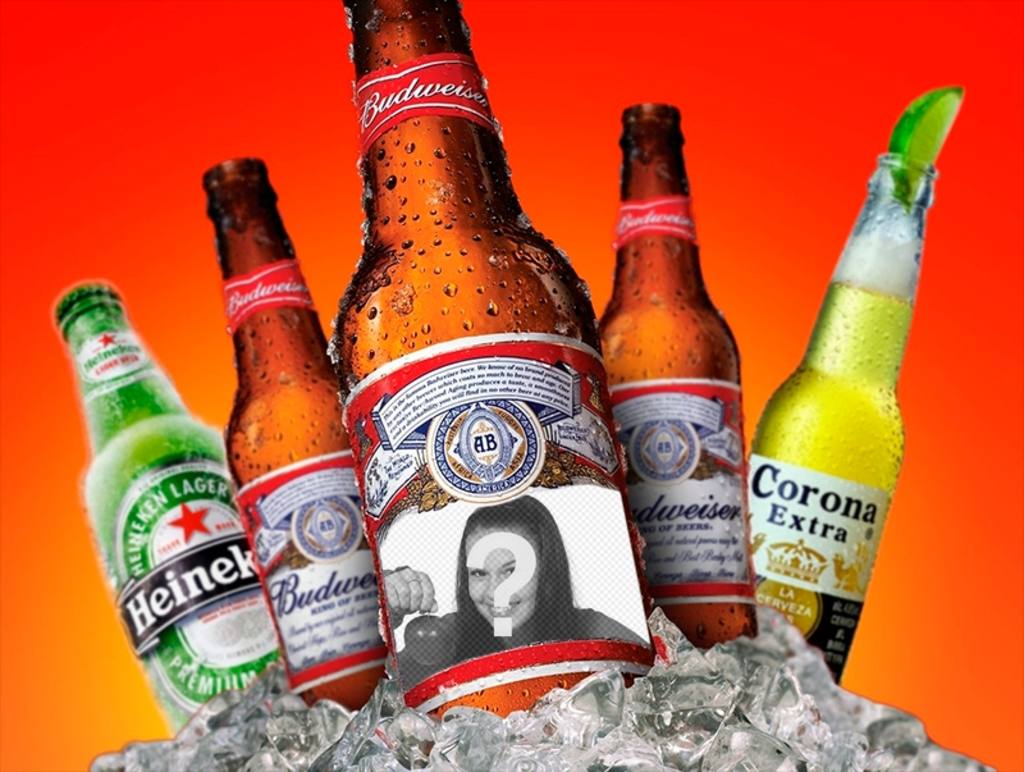 Photomontage pour mettre votre photo sur une bière   ..