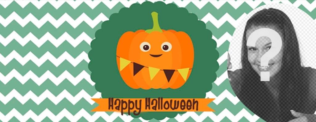 Halloween Facebook Photo de couverture avec un heureux citrouille ..