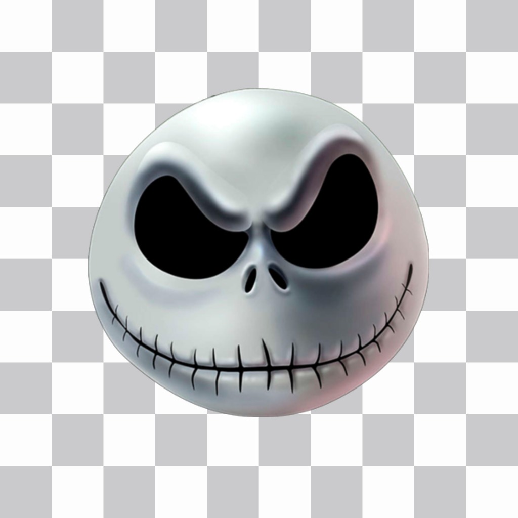 Autocollant avec la tête de la tête de Jack Skellington ..