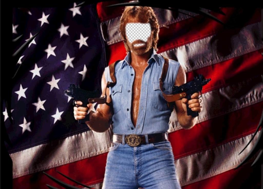 Photomontage de Chuck NorrisÑ héros américain pour modifier ..