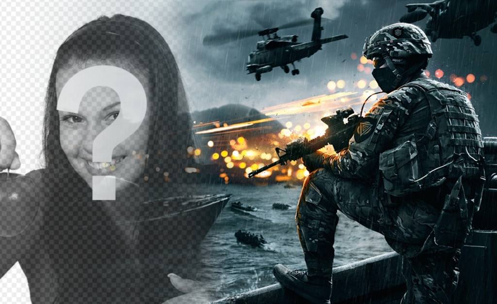 Battlefield jeu vidéo photomontage avec votre photo ..