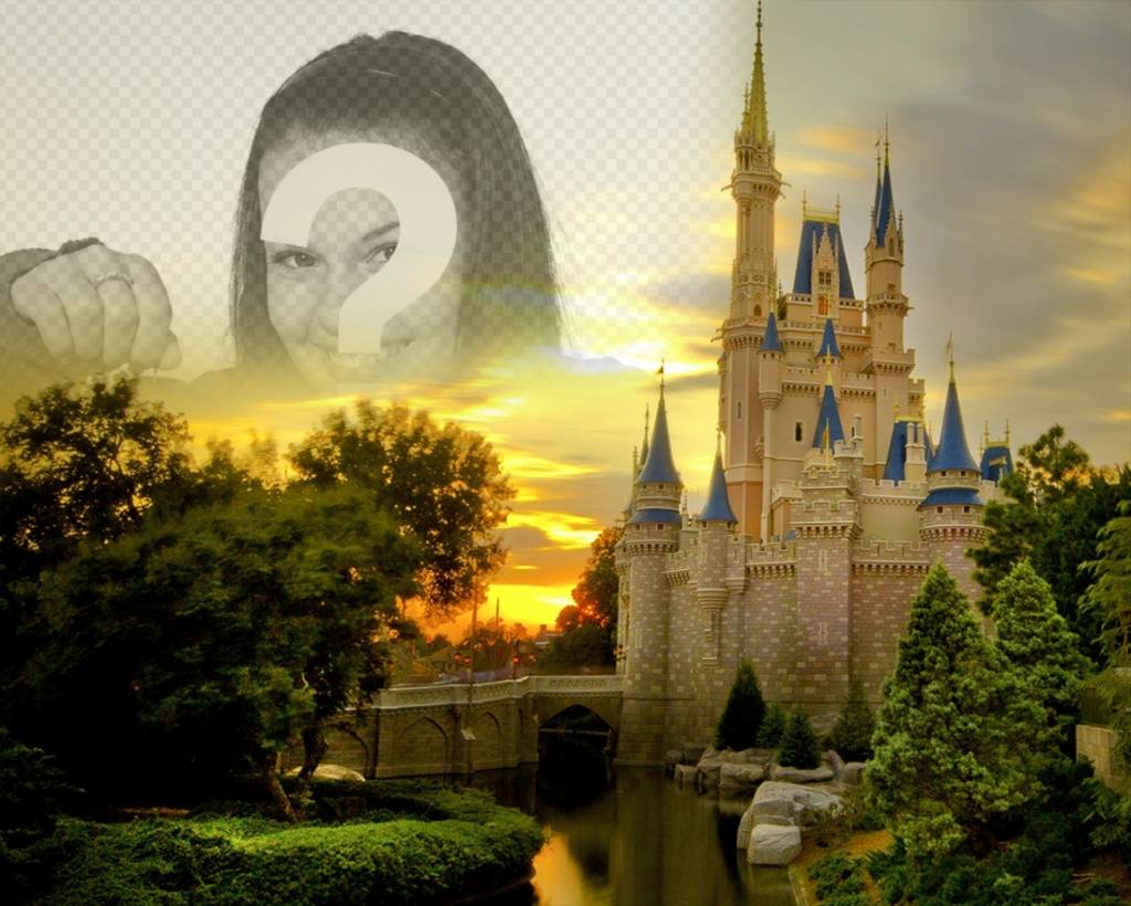 Photomontage de mettre votre photo avec un château de conte de fées ..