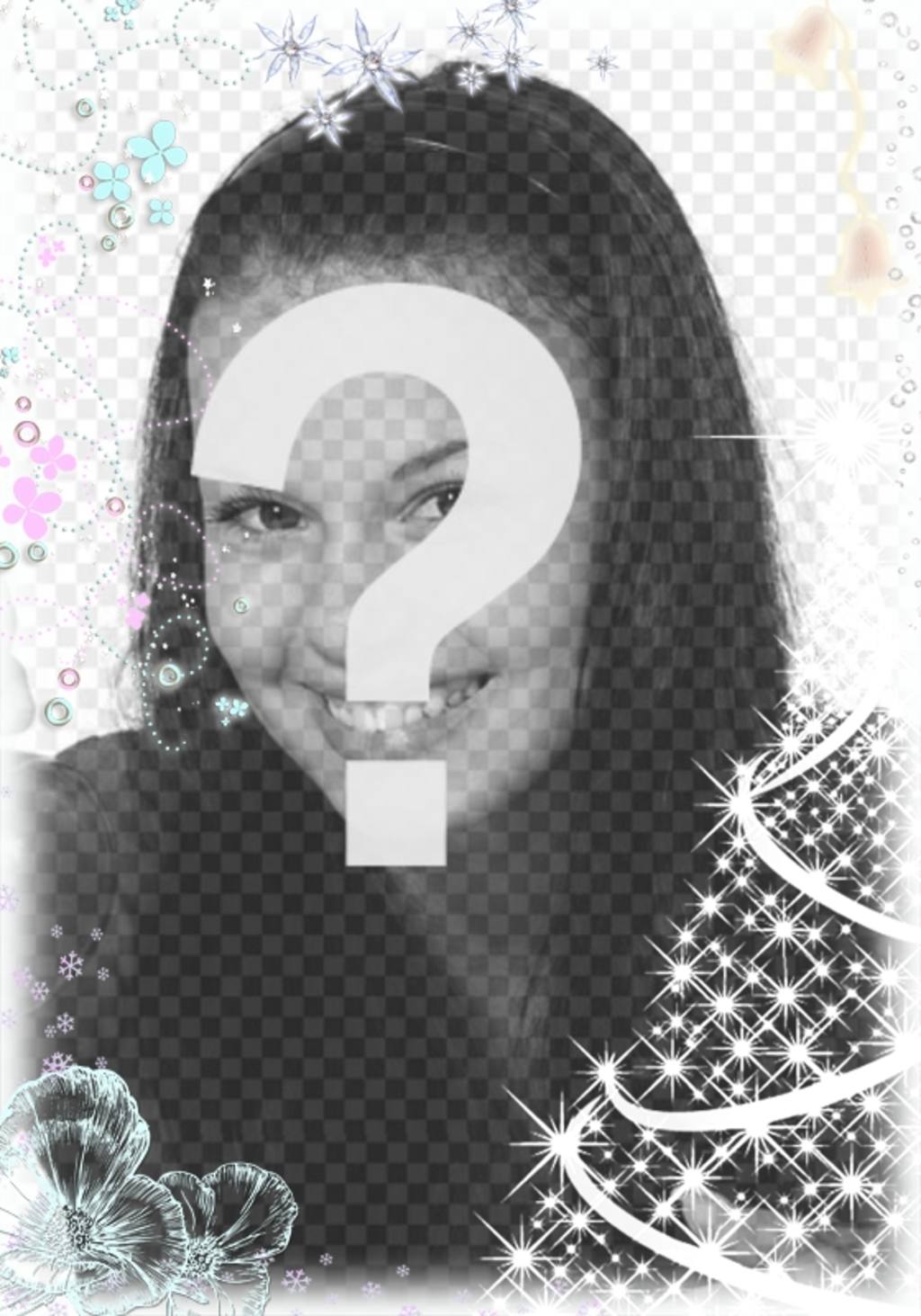 Photomontage avec lumineux arbre de Noël. ..