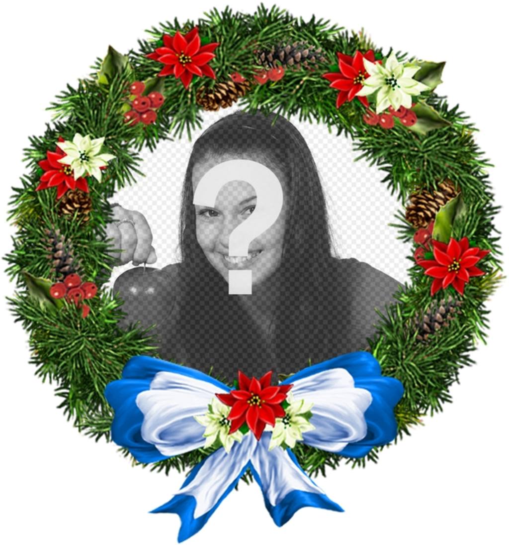 Cadre pour photos en forme dun ornement rond de Noël ..