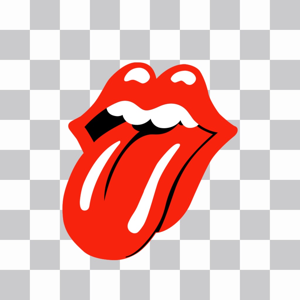 Photomontage de la langue des Rolling Stones que vous pouvez mettre dans vos photos comme un autocollant. éditeur en ligne ..