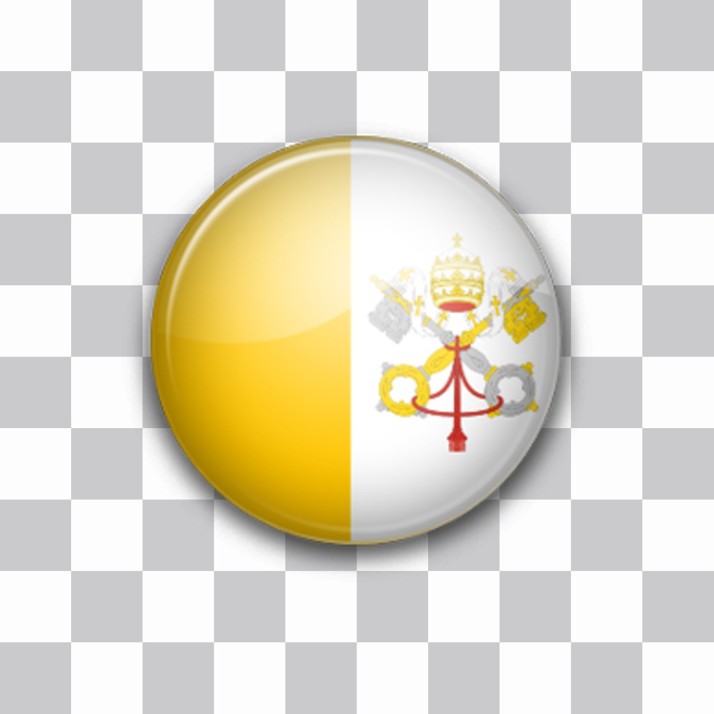 Autocollant de drapeau de la Cité du Vatican en forme de plaque à mettre dans vos photos de..