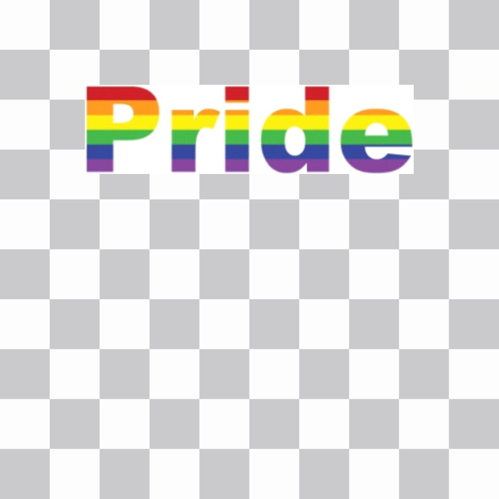 Autocollant du mot PRIDE en couleurs de larc de la fierté gaie. Mettez vos photos de la fierté gaie avec les couleurs du..