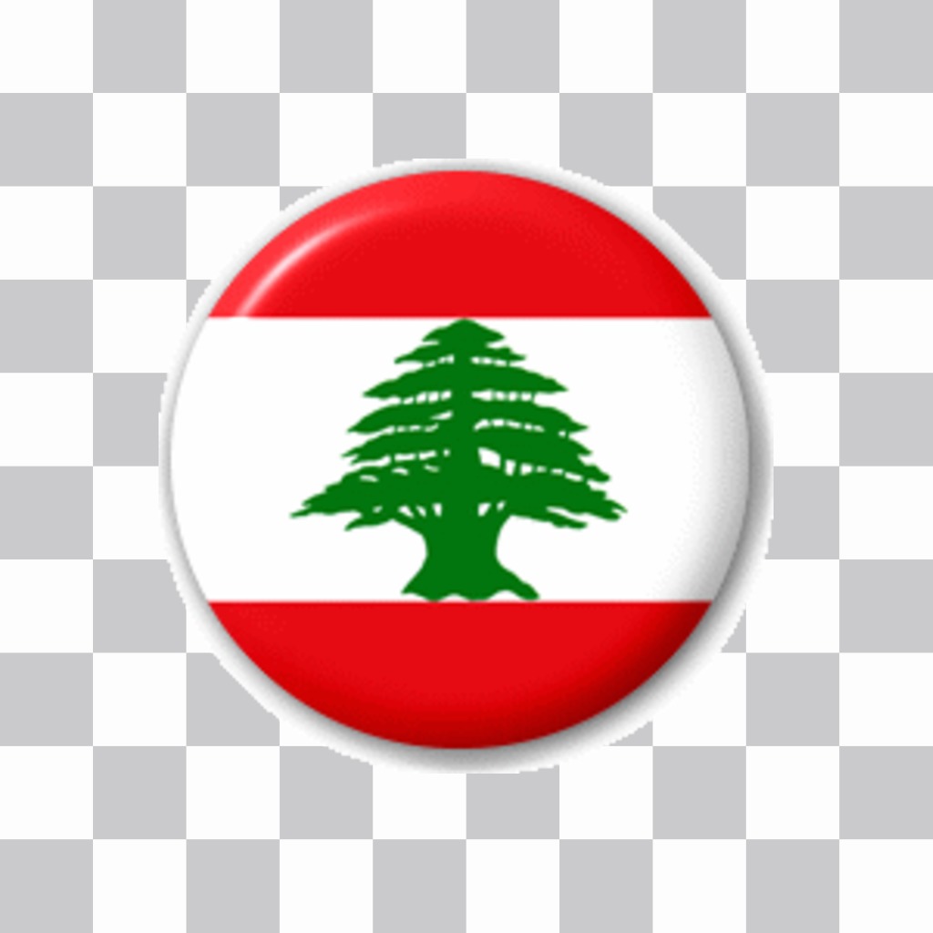 Badge avec le drapeau du Liban à mettre sur votre photo de profil Facebook ou..