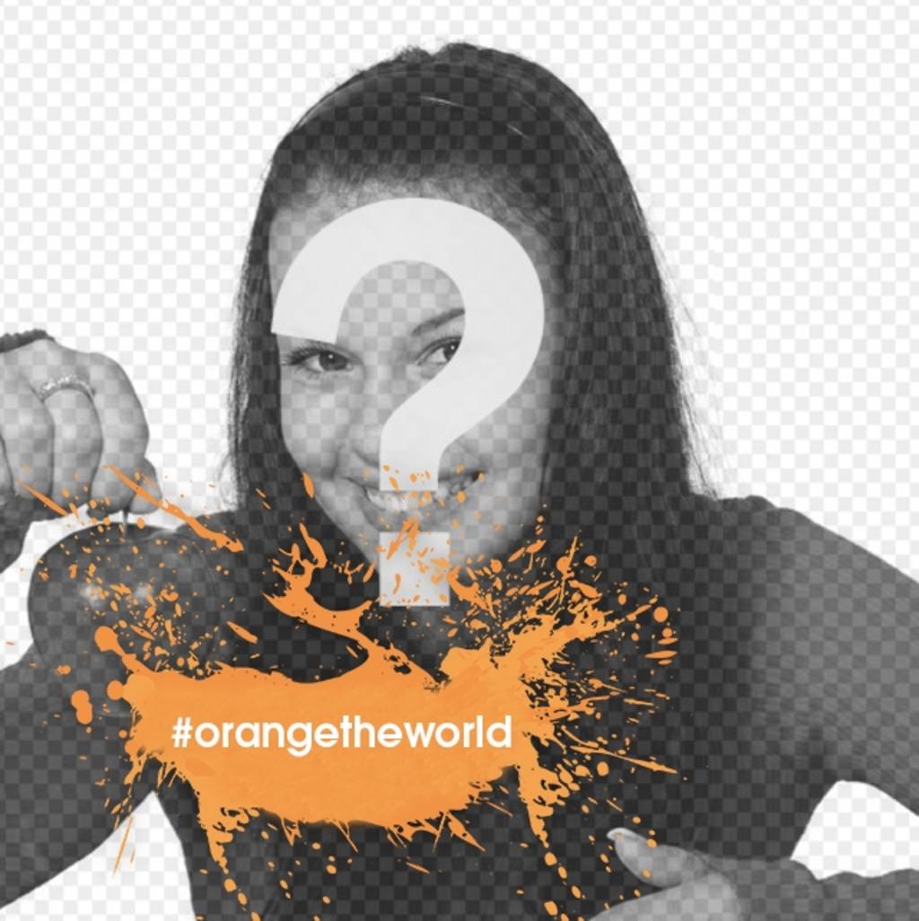 Effet photo de la marque orange pour arrêter la violence contre les femmes ..
