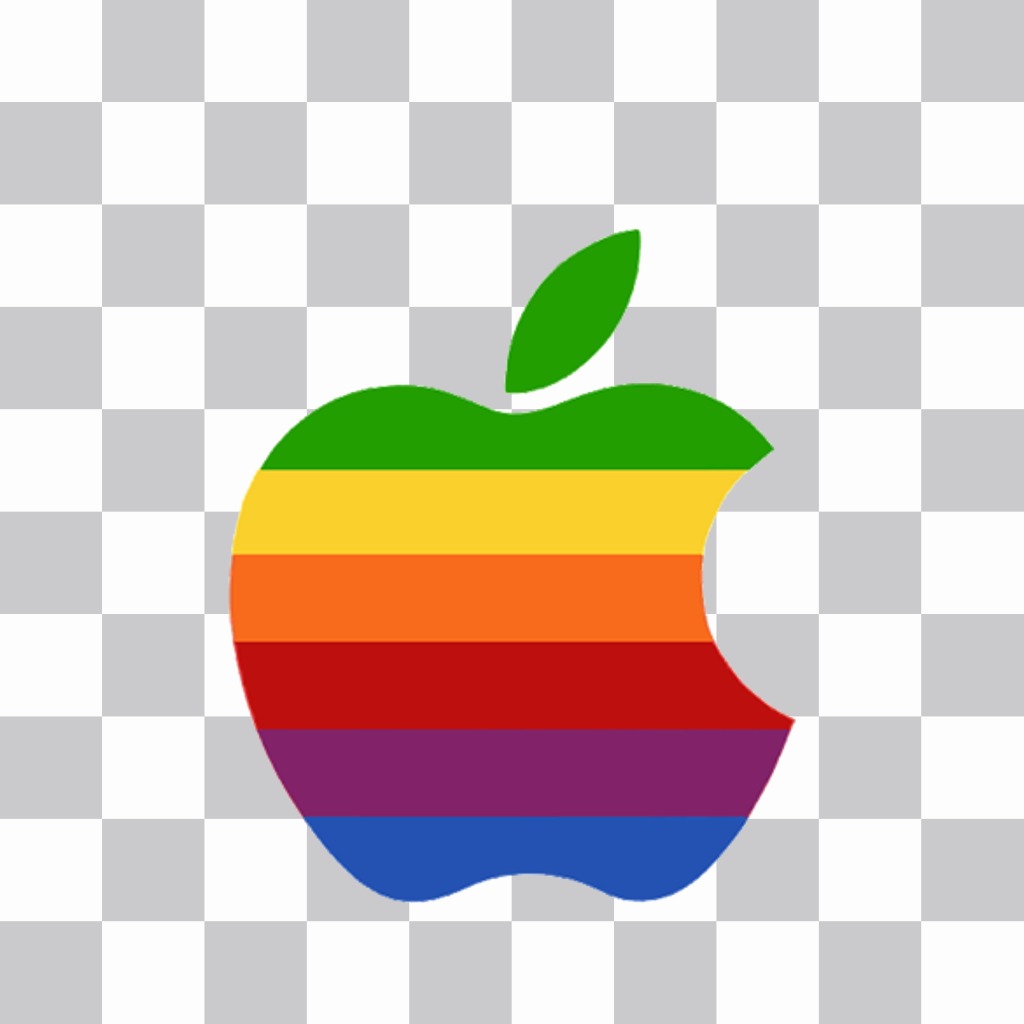 Logo Apple autocollant aux couleurs de votre photo ..