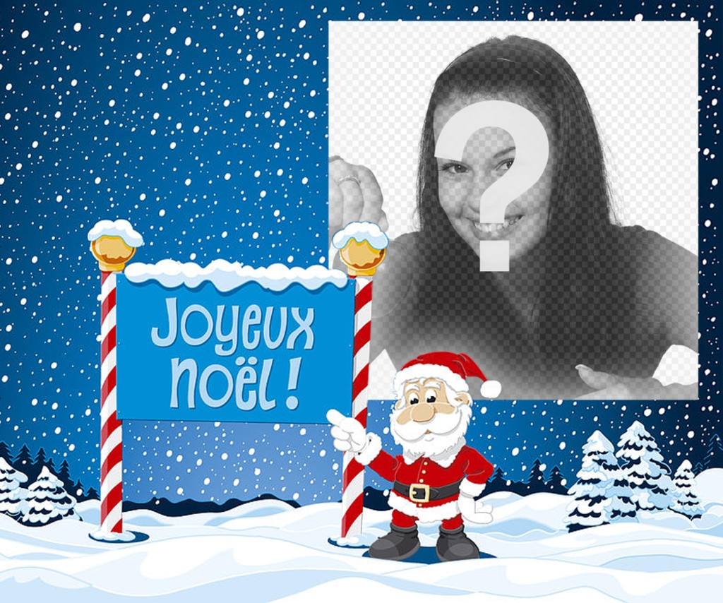 Effet photo avec le Père Noël pour votre photo ..