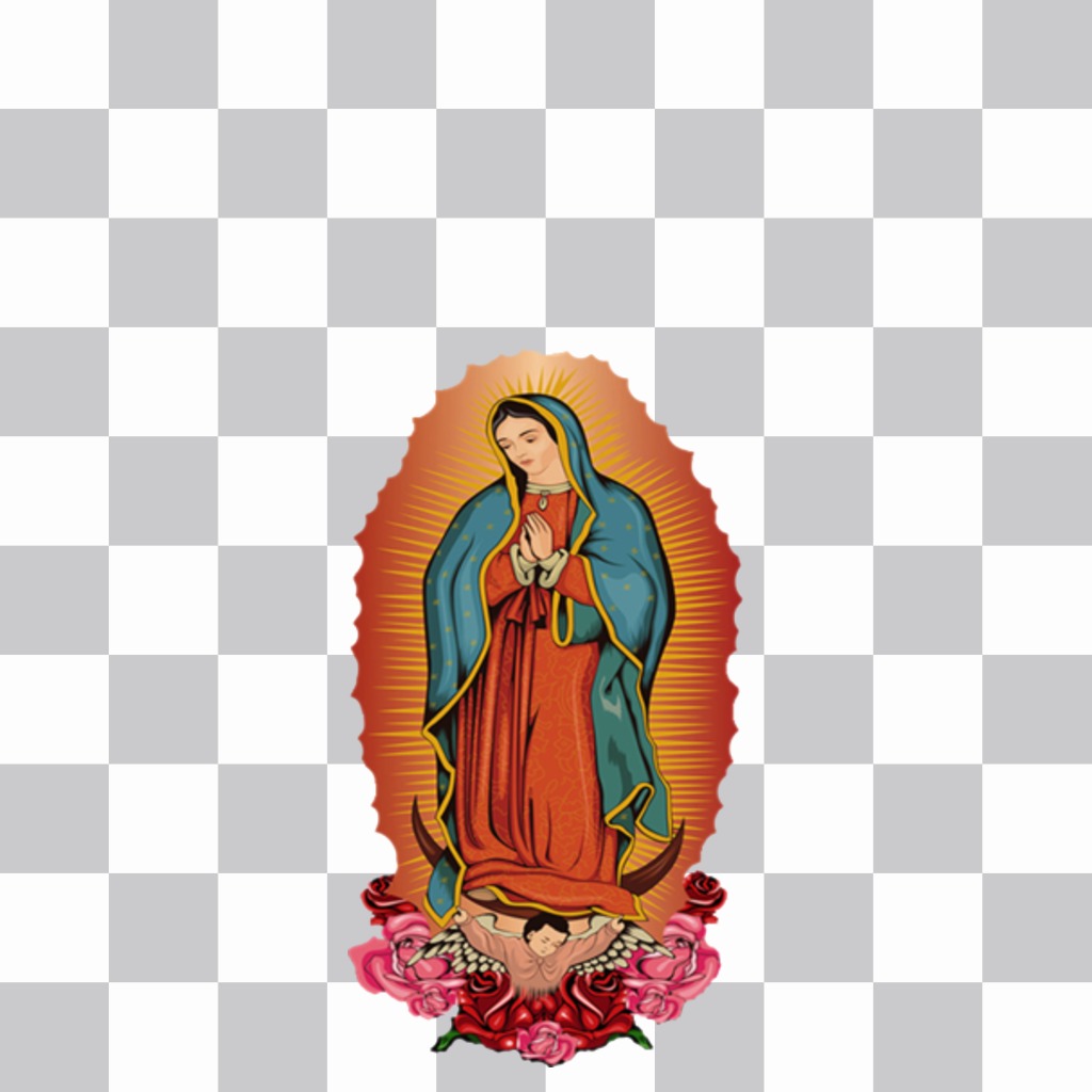 Autocollant de la Vierge de Guadalupe à mettre sur vos photos ..