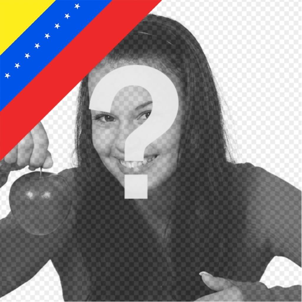 Effet photo de drapeau du Venezuela dans le coin de votre photo ..