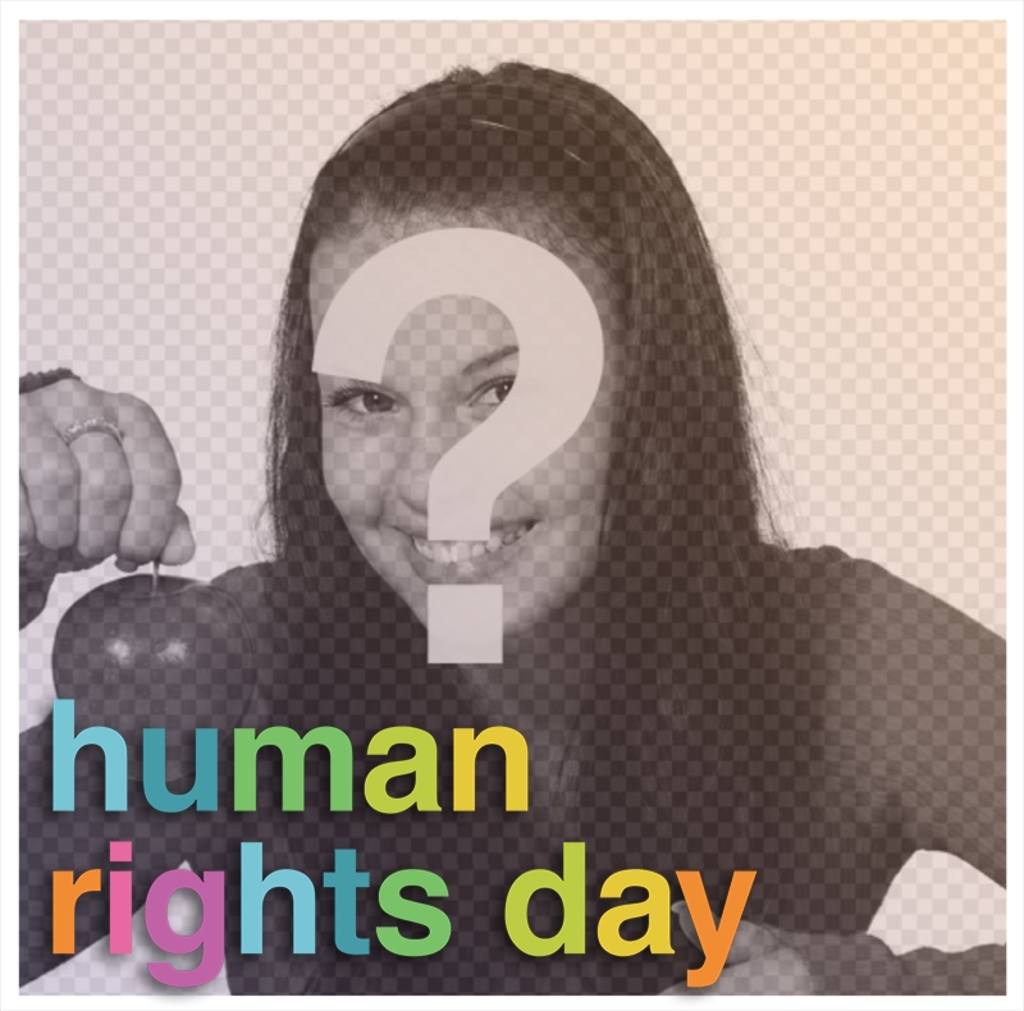 Effet photo de la Journée des droits humains à votre photo ..