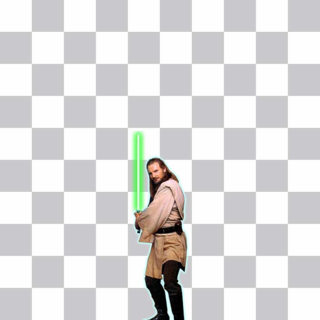 Autocollant du personnage Star Wars Qui-Gon Jinn pour vos photos ..