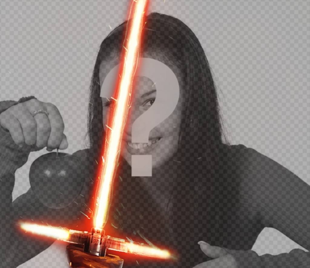 Effet de Photo de Kylo Ren sabre laser pour votre photo ..