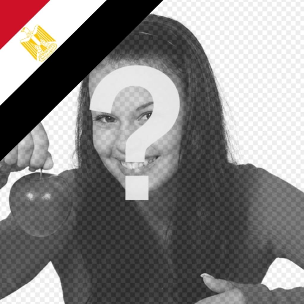 Effet photo de drapeau de lEgypte dans le coin de votre photo ..