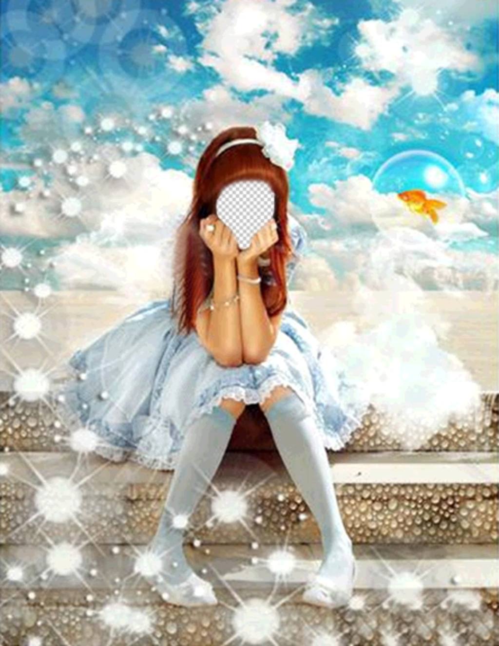 Photomontage de faire en ligne un costume de princesse pour les filles ..