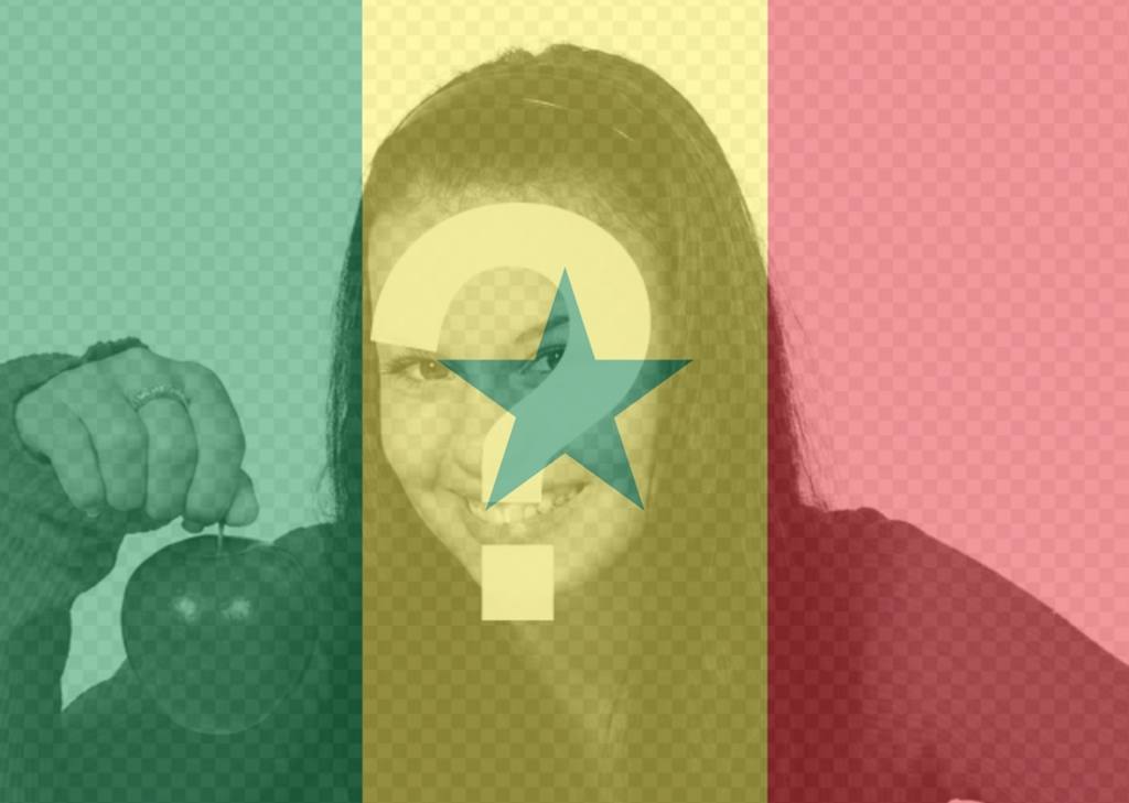 Effet photo de drapeau Sénégal pour votre photo ..