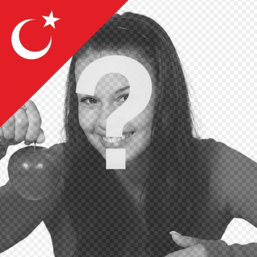 Le drapeau de la Turquie dans un coin de vos photos pour effet ..