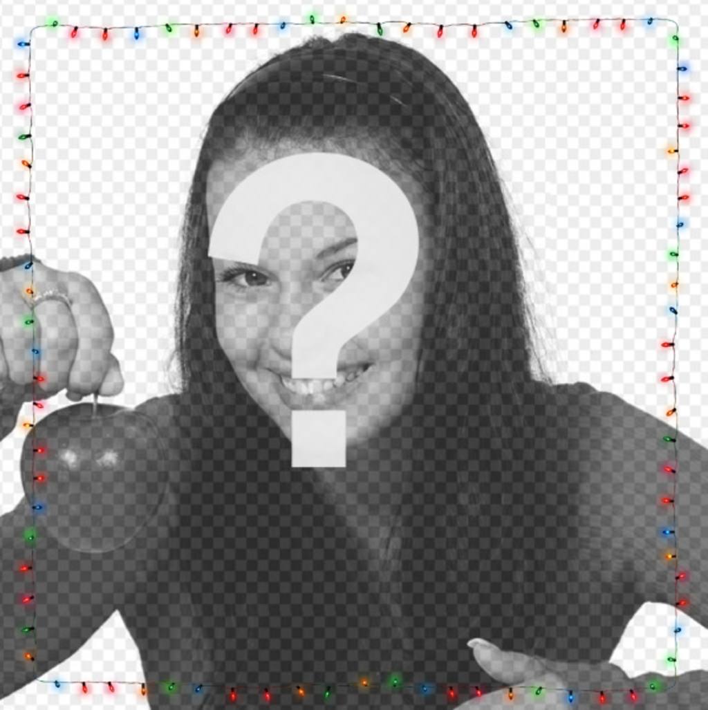 frontière de photo de lumières de Noël où vous pouvez mettre votre photo en..