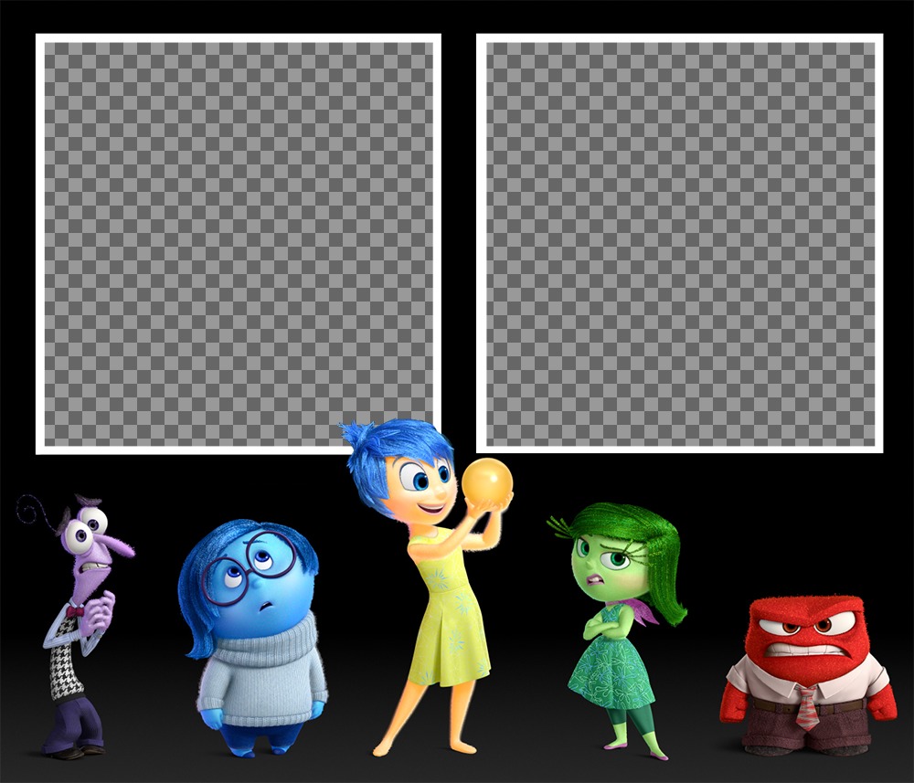 Un effet photo avec tous les personnages du film Inside Out ..