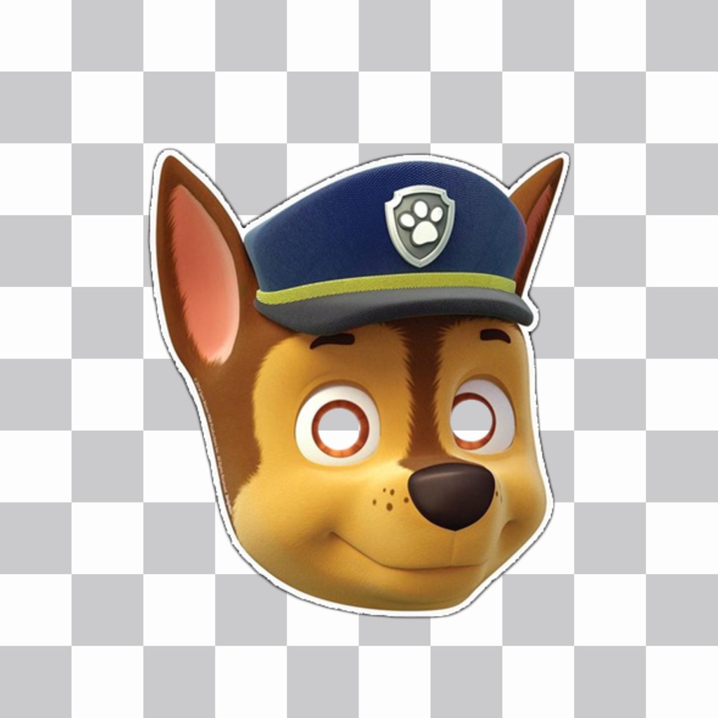 Masque de Chase de Paw Patrol pour vos photos ..