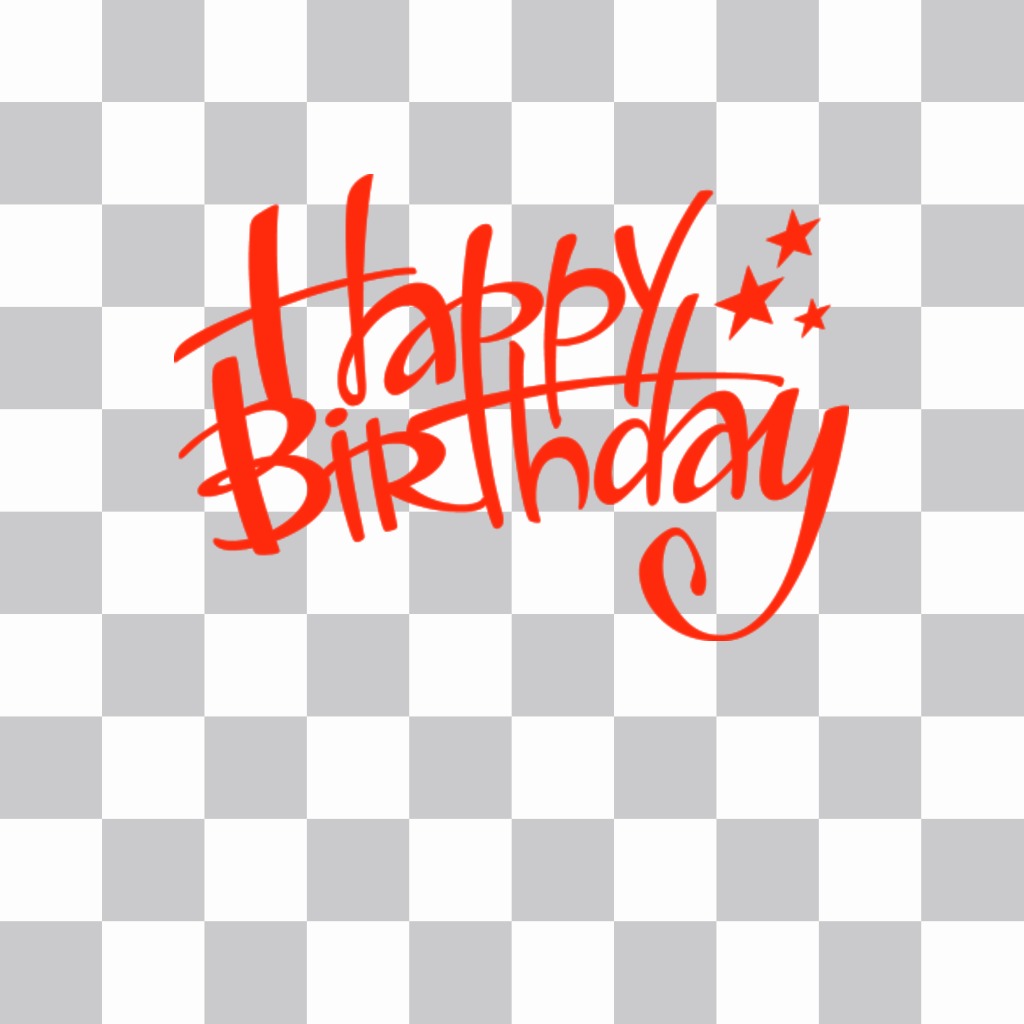 Signer pour décorer vos photos avec autocollant gratuit de texte HAPPY BIRTHDAY de mettre le texte HAPPY BIRTHDAY sur vos photos sous forme de signature rouge et décorer vos images. effet parfait pour partager sur vos réseaux..