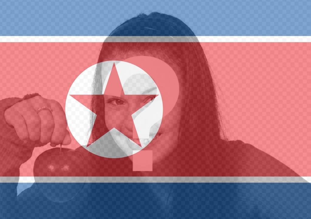 Drapeau de la Corée du Nord à ajouter comme un filtre à vos photos ..