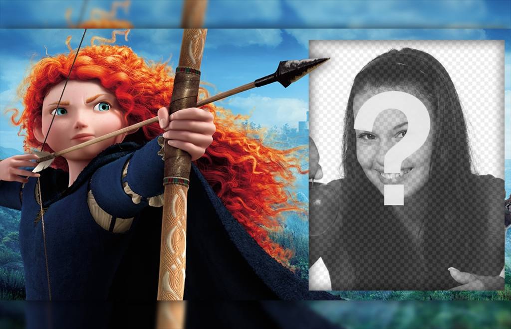 Caractère du film Brave avec son arc où vous pouvez modifier avec votre photo effet ..