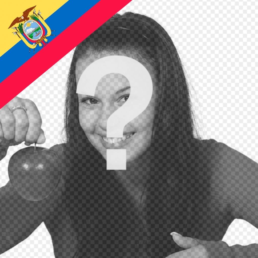 Décorez vos photos avec le drapeau de lEquateur sur un effet éditable coin ..