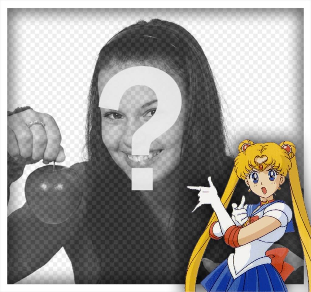 Modifier ce cadre avec votre photo pour être avec le Sailor Moon ..