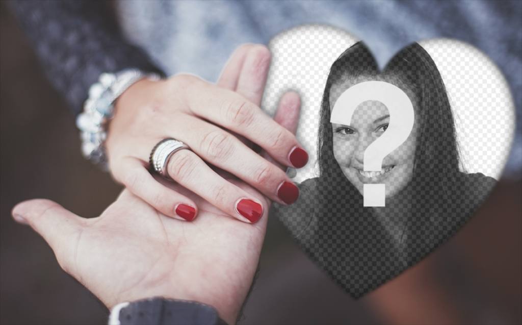 Romantic engagement effet photo pour modifier avec votre photo ..