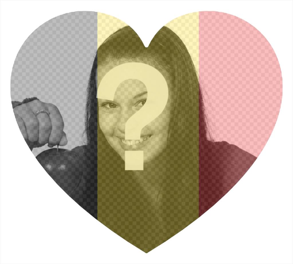 Votre photo de profil avec en forme de coeur Belgium flag ..