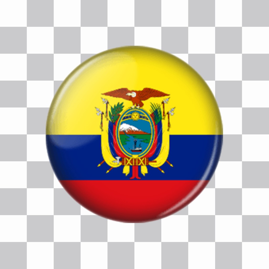 Décorez vos images avec un bouton de drapeau Equateur ..