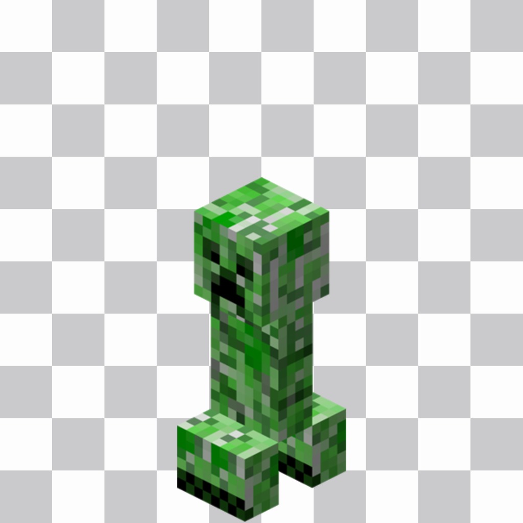 Autocollant avec Creeper de Minecraft pour vos photos ..