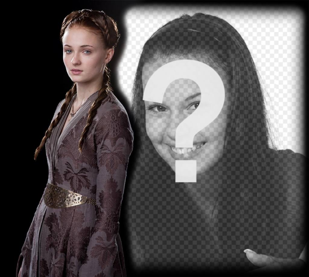 effet photo éditable pour mettre votre photo à côté de Sansa Stark ..