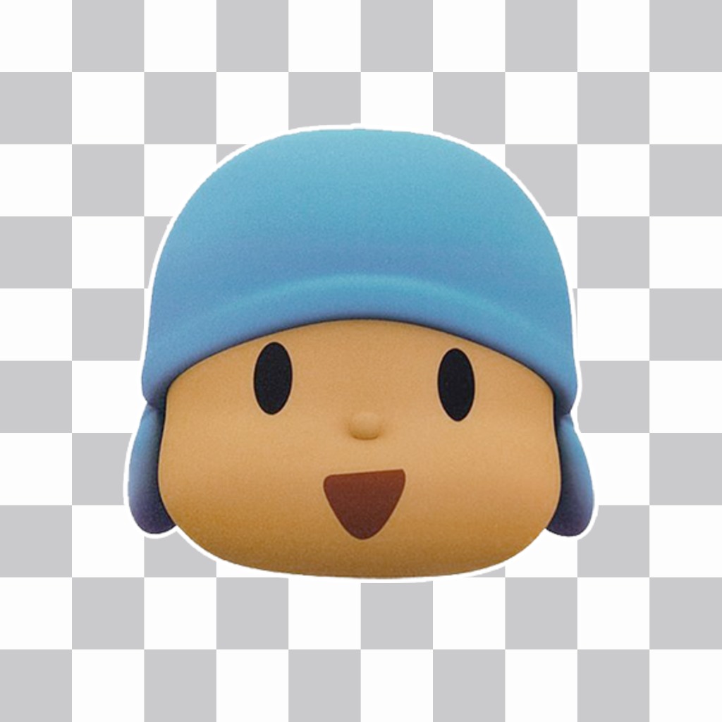 Autocollant de Pocoyo visage pour ajouter partout sur vos photos ..