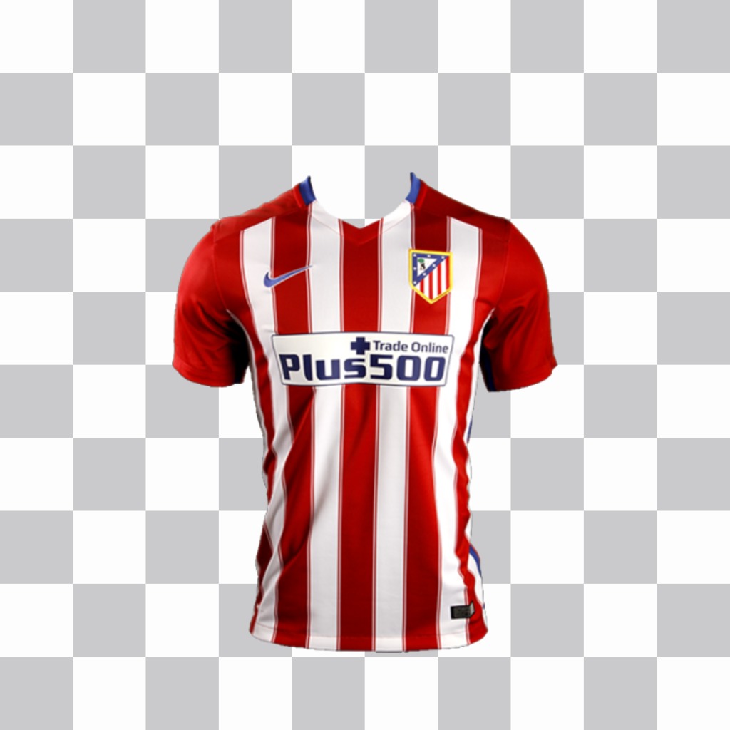 Collez la chemise de lAtletico Madrid sur vos photos comme un effet ..